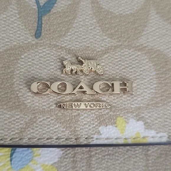 Coach Gemma Tan Floral Crossbody Bag - Picture 5 of 9